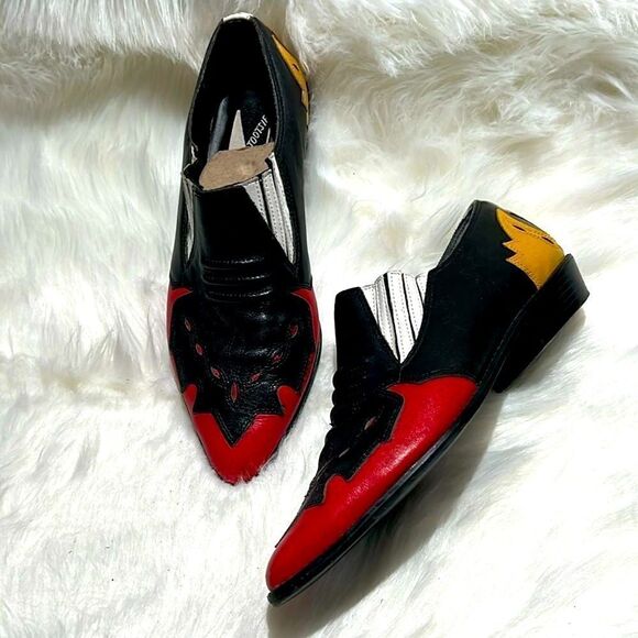 Mootsie Tootsie Color Block Western Genuine leather Shoe Boots Size 9.  B79 - Picture 2 of 9